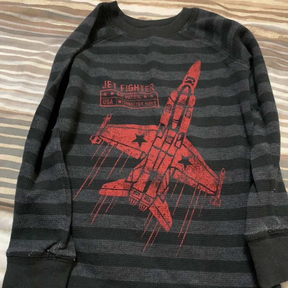 Black-Greyish long sleeves size {5}